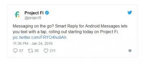 Pre používateľov Project Fi je povolená funkcia inteligentných odpovedí na správy Android