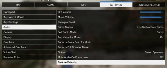 Opravte nefunkční zvuk GTA Online nebo výpadek ořezávání zvuku