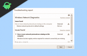 Kaip ištaisyti tinklo protokolus, kuriuose trūksta klaidos sistemoje „Windows 10“