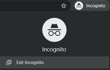 quitter incognito