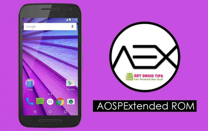 Instalējiet AOSPExtended priekš Moto G3 Turbo (Android Oreo / Nougat)