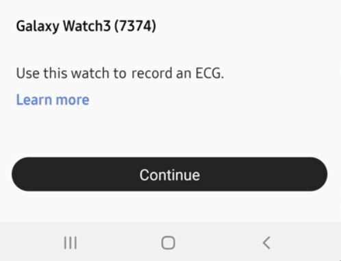 قم بإقران galaxy watch 3 لـ ecg