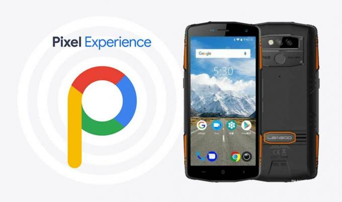 Laadige Pixel Experience ROM alla rakendusest Android 9.0 Pie Leagoo XRover