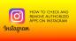 Cómo verificar y eliminar aplicaciones autorizadas en Instagram