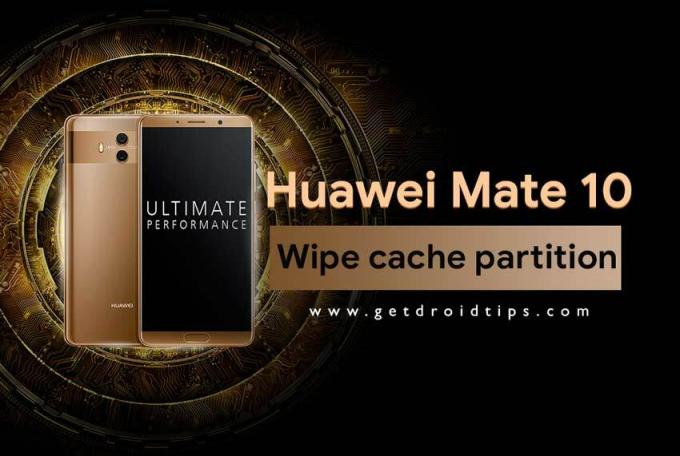 Sådan slettes cache-partition på Huawei Mate 10