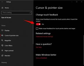 Como personalizar feedback visual para pontos de contato no Windows 10