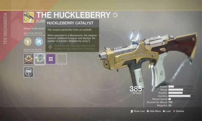 كيفية فتح Huckleberry Catalyst في Destiny 2