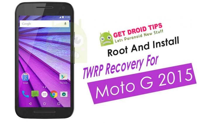 Hur man rotar och installerar TWRP Recovery för Moto G 2015 (fiskgjuse) (Moto G3)