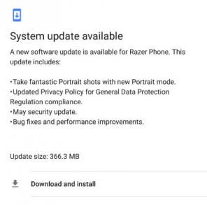 Nainstalujte si Razer Phone květen 2018 Aktualizace zabezpečení Factory Images