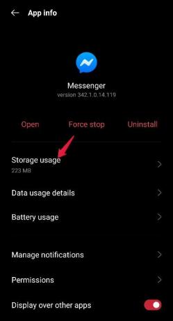 Storage Usage Messenger