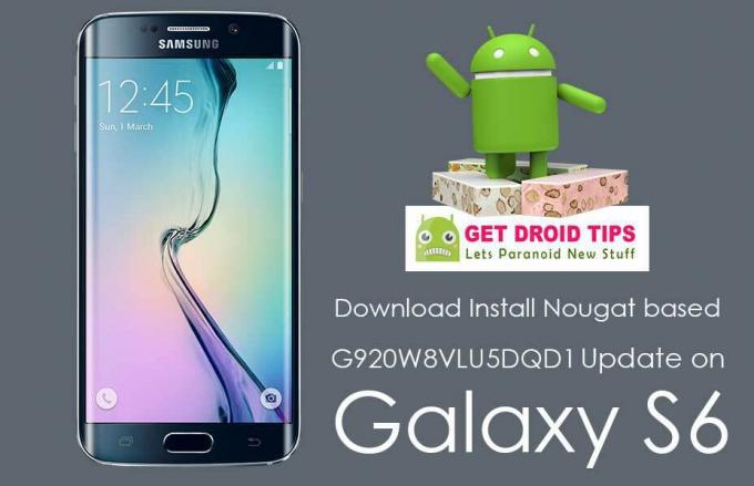 Download Installeer G920W8VLU5DQD1 Nougat-firmware voor Galaxy S6 Canada