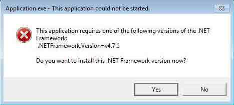 Nainstalujte nejnovější rozhraní Microsoft .NET Framework