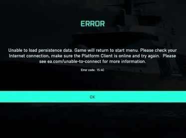 Поправка: Battlefield 2042 не може да зареди данни за постоянство