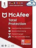 McAfee Total Protection 2021'in görüntüsü | 1 Cihaz | 1 Yıl | Antivirüs Yazılımı, İnternet Güvenliği, Parola Yöneticisi, Mobil Güvenlik | PC / Mac / Android / iOS | İndirme Kodu