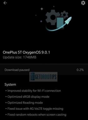 Εγκαταστήστε το OxygenOS 9.0.1 για OnePlus 5 / 5T With Fix for Random Reboot και 4G VoLTE Toggle