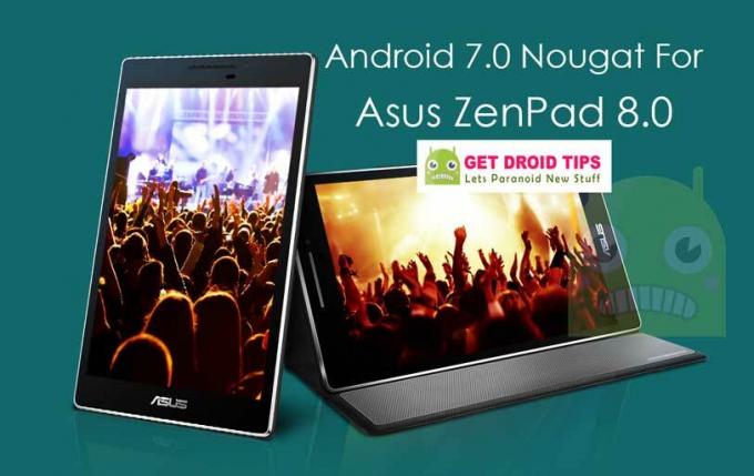 Telepítse az Android 7.0 Nougat for Asus ZenPad 8.0 v5.3.7 firmware-t
