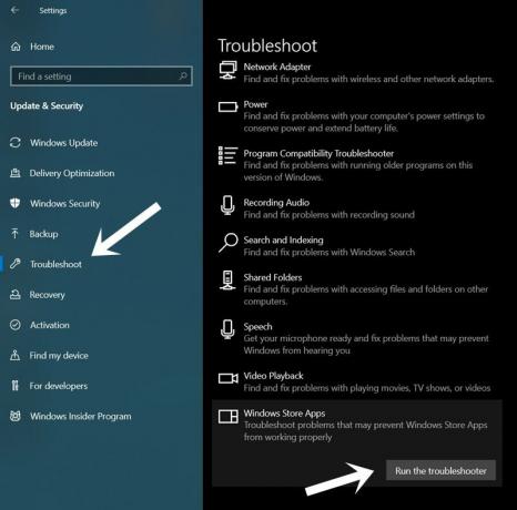 устранение неполадок приложений в магазине Windows 10