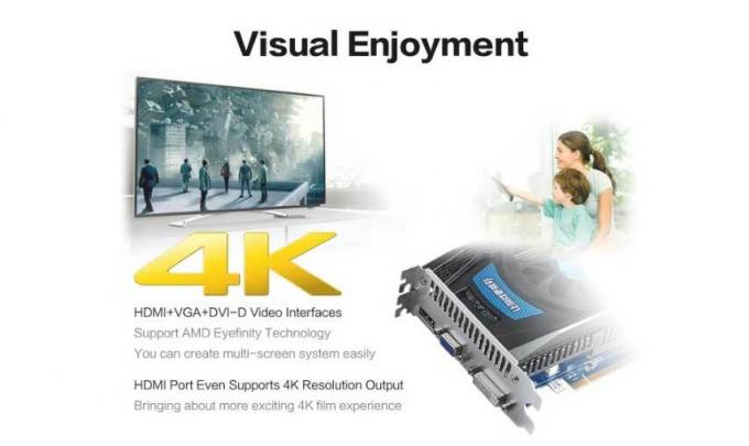 Yeston AMD Radeon R7 240 4GB GDDR5 grafikkort