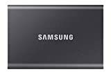 Imagen de SSD portátil Samsung T7 - ​​1 TB - SSD externo USB 3.2 Gen.2 Gris titanio (MU-PC1T0T / WW)