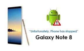 Korjaa Samsung Galaxy Note 8 -virheilmoituksella "Valitettavasti puhelin on pysähtynyt"