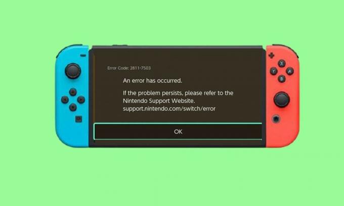 לתקן שגיאת Nintendo Switch 2811-7503