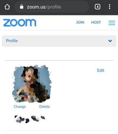 Zoom-profiilikuvan poistaminen älypuhelimesta tai tietokoneesta