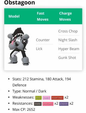 Най-добрите набори за движение за Obstagoon в Pokémon Go