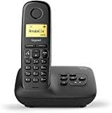 Image of Gigaset A270A Téléphone résidentiel sans fil facile à utiliser avec répondeur, haut-parleur et appareil auditif compatible, 2 ans de garantie, combiné unique, noir