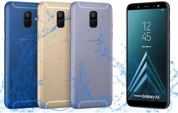 Test di impermeabilità del Samsung Galaxy A6