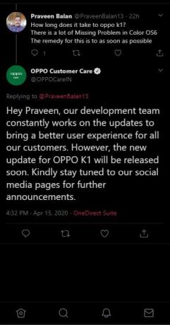 oppo k1 android 10