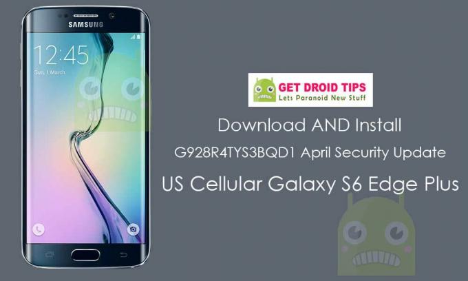 Laadige alla Installige G928R4TYS3BQD1 aprilli turvatoode USA Cellular Galaxy S6 Edge Plus jaoks