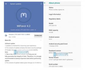 Telepítse az Android 8.0 Oreo Update A2017GV1.3.0B02 frissítést a ZTE Axon 7-re