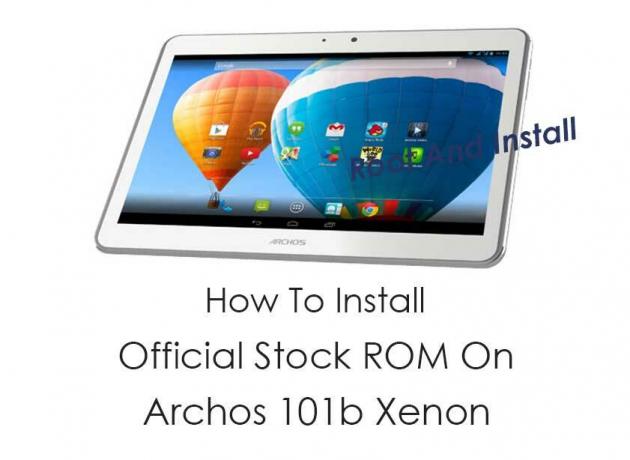 Cum se instalează ROM-ul oficial de stocare pe Xenon Archos 101b 