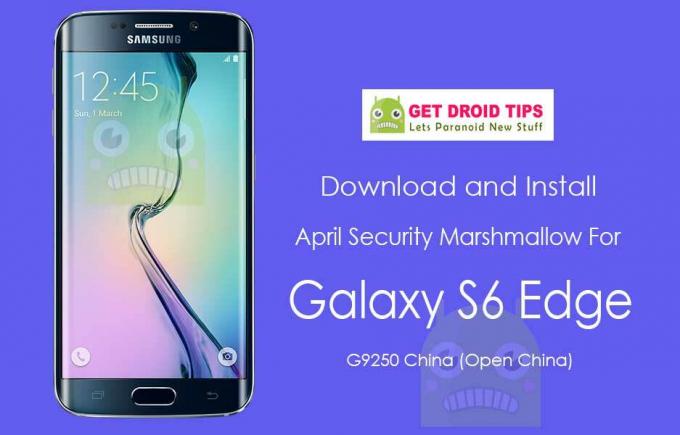 Atsisiųskite „Galaxy S6 Edge“ (Kinija) balandžio saugos „Marshmallow“ įdiegimą G9250ZCU2DQD1