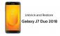 כיצד לבטל או לשחזר את Samsung Galaxy J7 Duo 2018