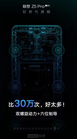 Lenovo Z5 Pro Teaser indikerer heksa-sensor