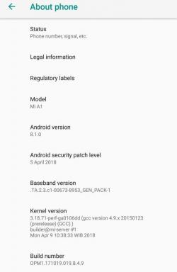Xiaomi Mi A1 için OPM1.171019.019.8.4.9 Android 8.1 Oreo Beta'yı indirin