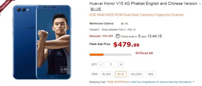 Huawei Honor V10 4G Phablet
