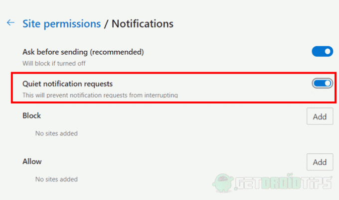 Jak włączyć ciche żądania powiadomień w przeglądarce Microsoft Edge Chromium