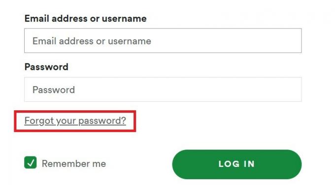 Passwort vergessen Spotify