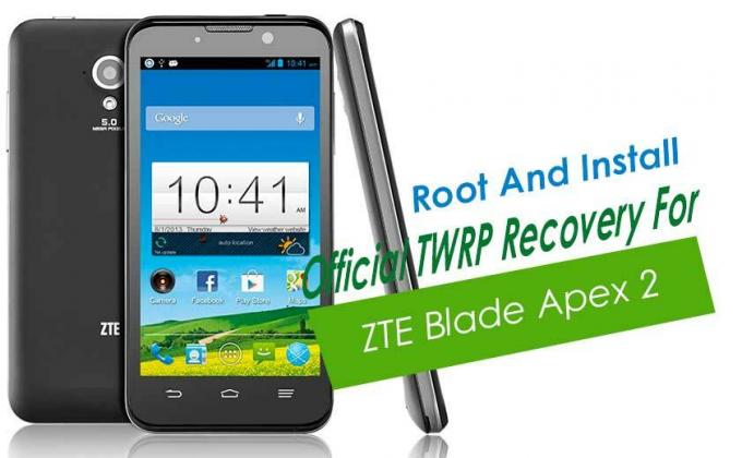 Izkoristite in namestite uradno obnovitev TWRP za ZTE Blade Apex 2
