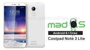 Oppdater MadOS på Coolpad Note 3 Lite Android 8.0 / 8.1 Oreo basert på AOSP