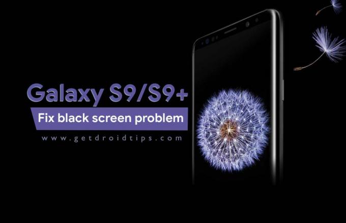 Hvordan fikse Galaxy S9 og S9 Plus svart skjermproblem