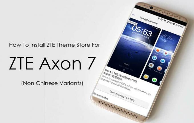 Sådan installeres ZTE Theme Store til ZTE Axon 7 (ikke-kinesiske varianter)