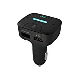 Image de KitSound Freeplay - Adaptateur mains libres Bluetooth pour voiture Assistant vocal Alexa avec deux ports USB de charge et charge rapide pour téléphone portable