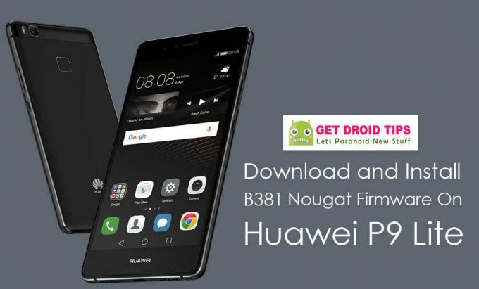 Prenesite Namesti na vdelano programsko opremo Huawei P9 Lite B381 Nougat (VNS-L21, VNS-L31)