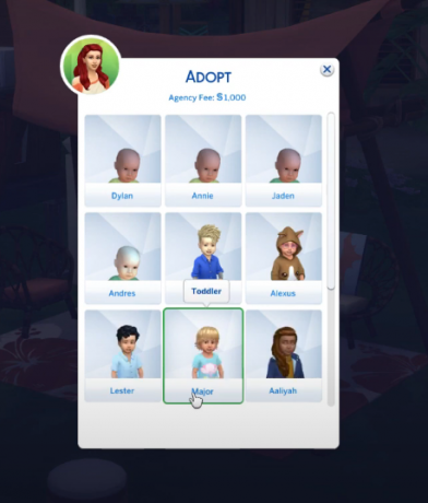 Adopce dítěte v The Sims 4