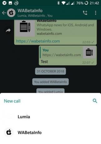 WhatsApp v2.18.363 bietet Gruppenanruffunktion