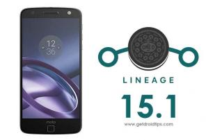 Last ned Installer Official Lineage OS 15.1 på Motorola Moto Z (8.1 Oreo)