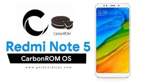 Aggiorna CarbonROM su Redmi Note 5 basato su Android 8.1 Oreo